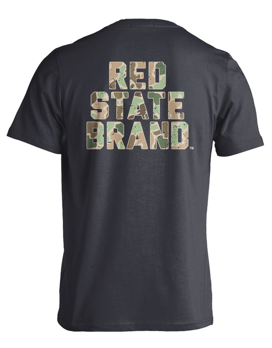 RED STATE BRAND BLOCK LETTER CAMO GRAPHITE