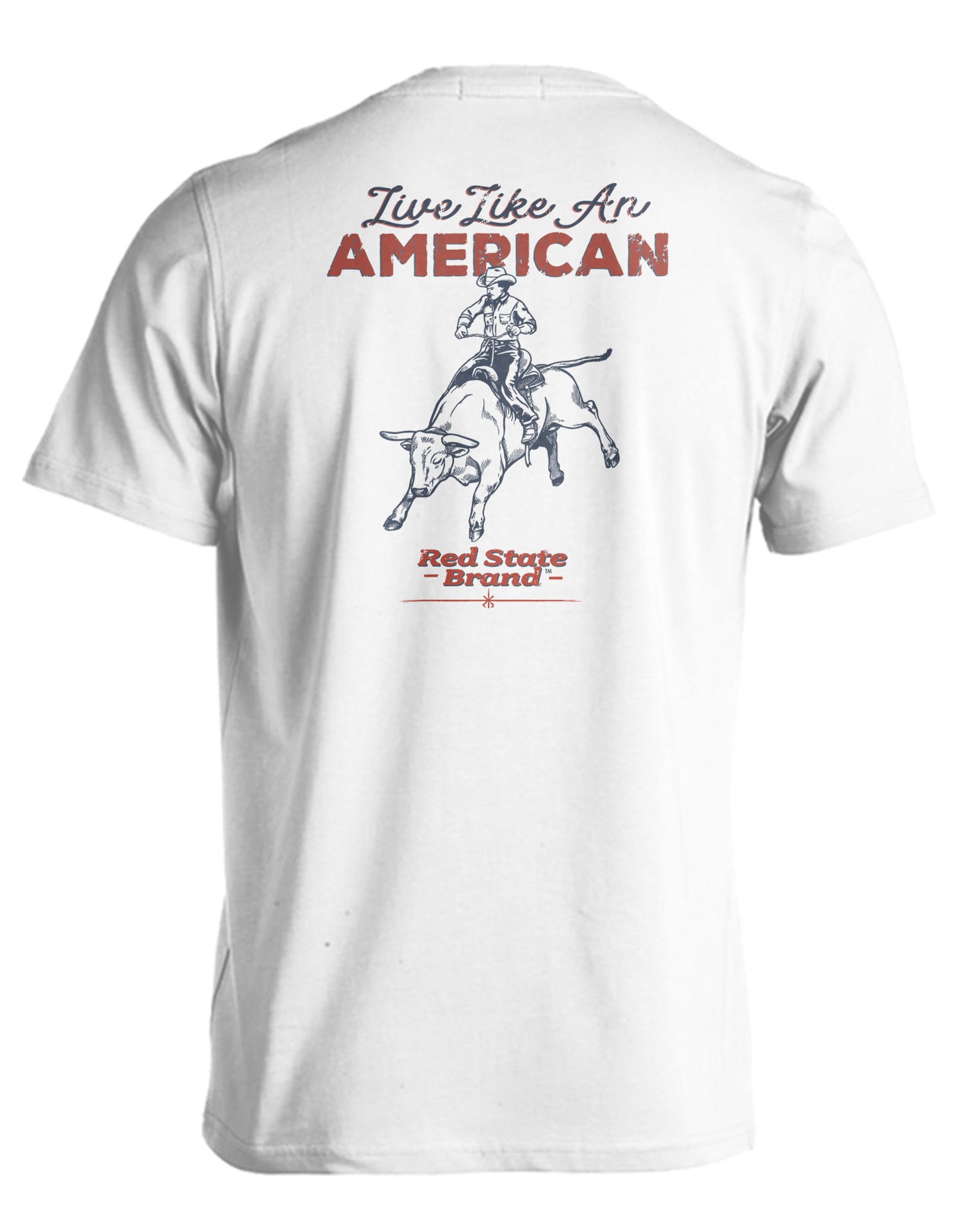 RED STATE BRAND LIVE AMERICAN, COWBOY WHITE