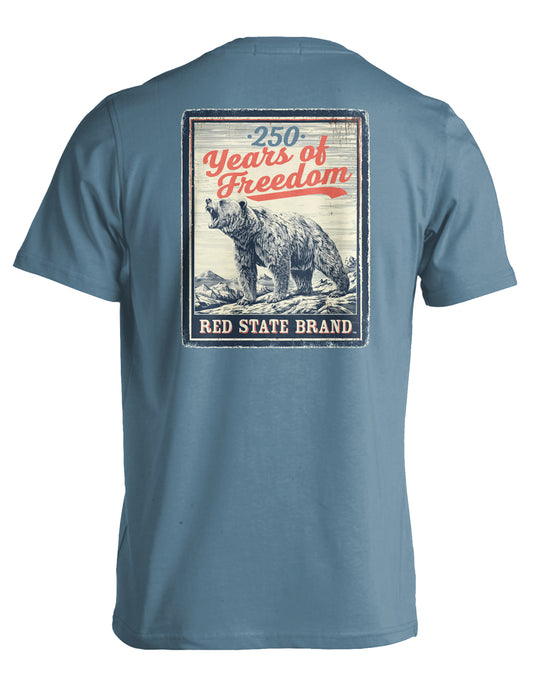 RED STATE BRAND VINTAGE FREEDOM, GRIZZLY ICE BLUE